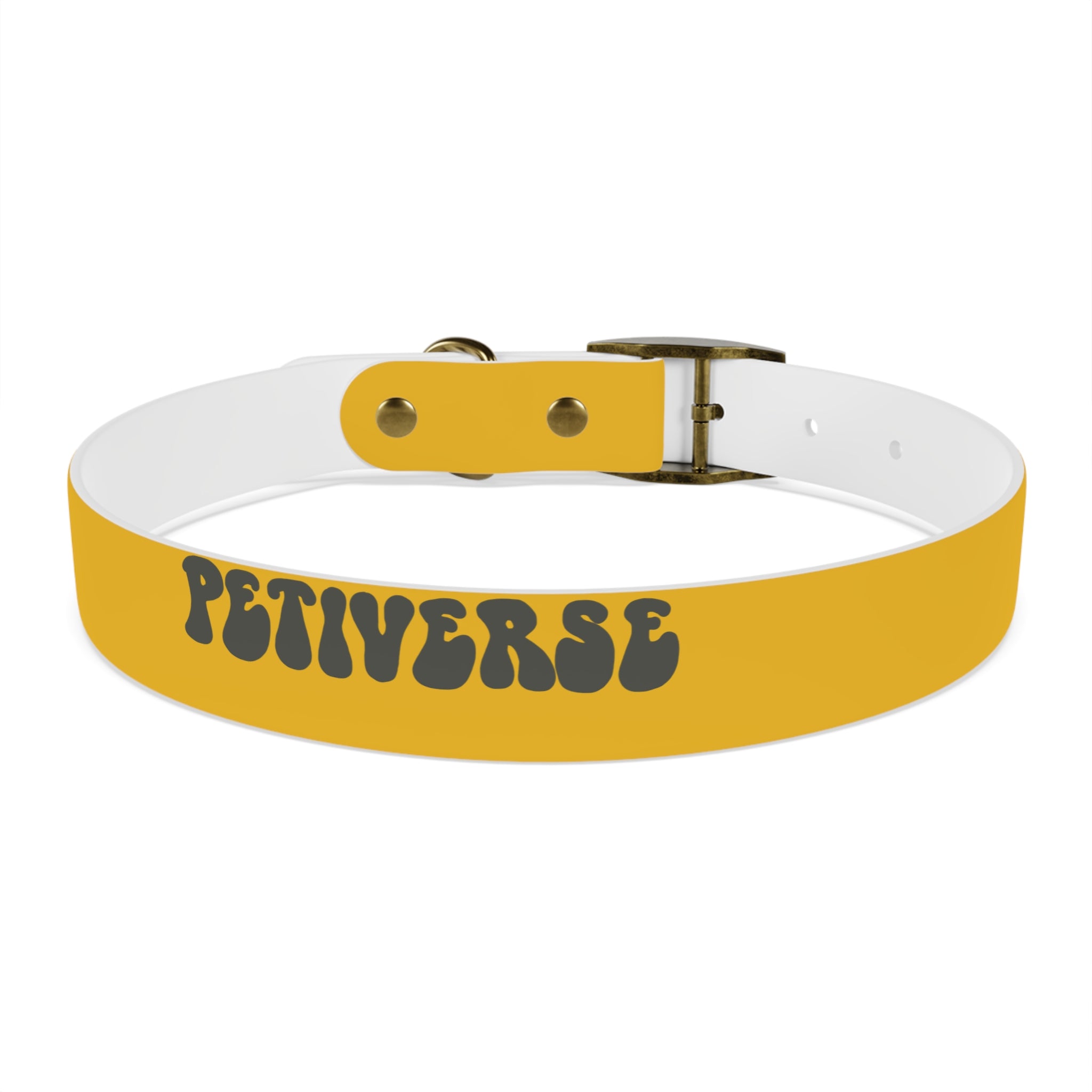 Stylish Yellow Dog Collar - 'Petiverse' Design for Trendy Pets