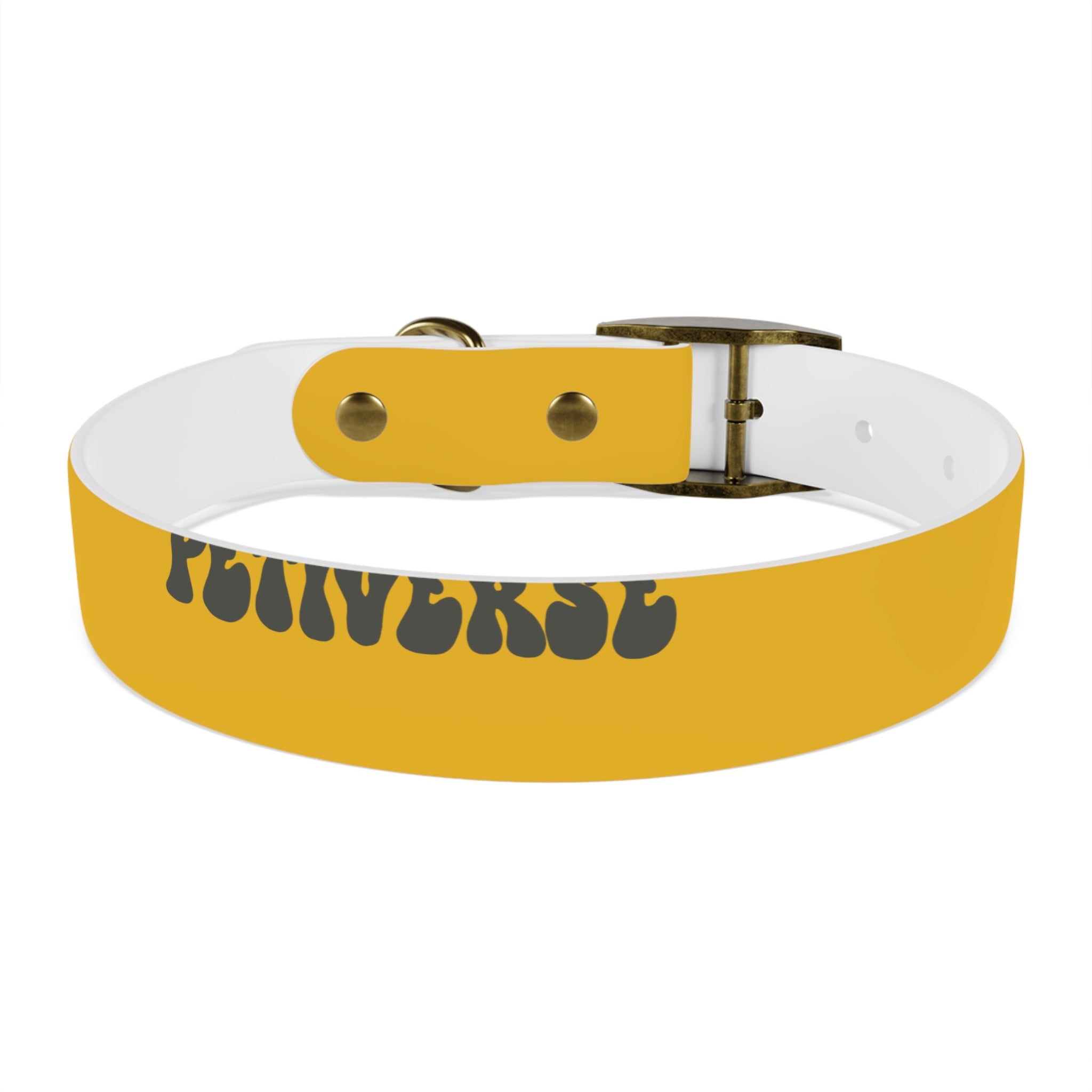 Stylish Yellow Dog Collar - 'Petiverse' Design for Trendy Pets