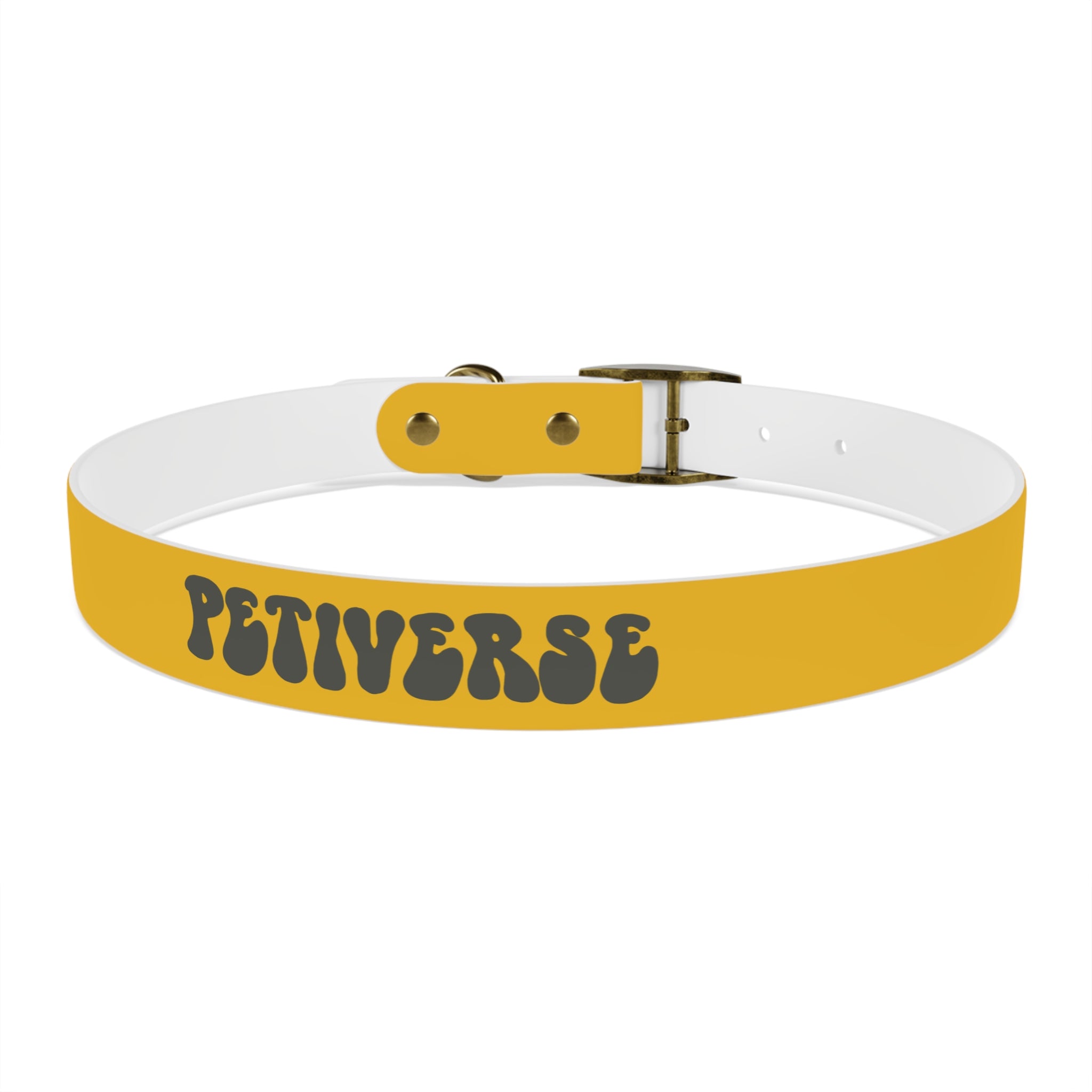 Stylish Yellow Dog Collar - 'Petiverse' Design for Trendy Pets