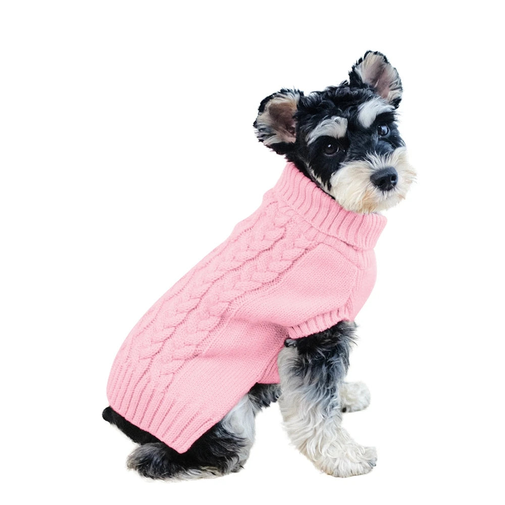 Cable Knit Dog Sweater