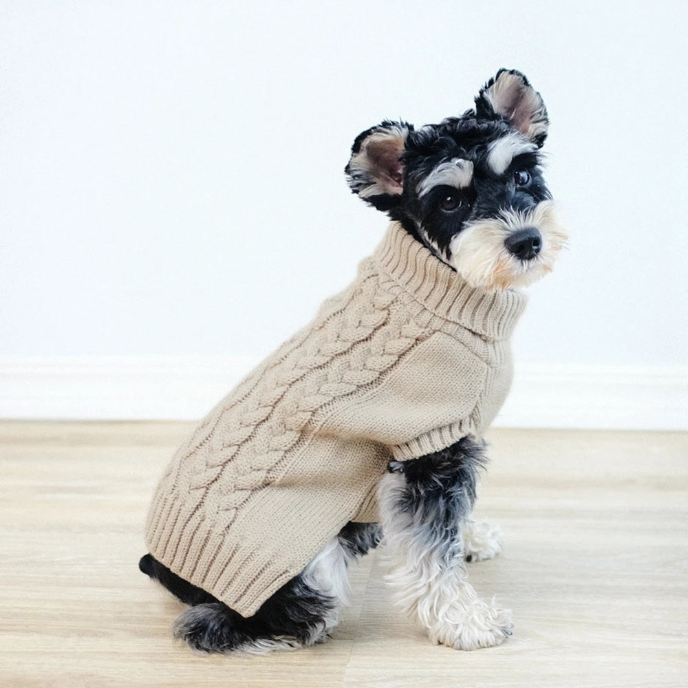 Cable Knit Dog Sweater