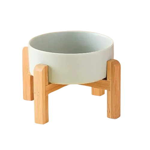 Double Ceramic Elevated Bowl