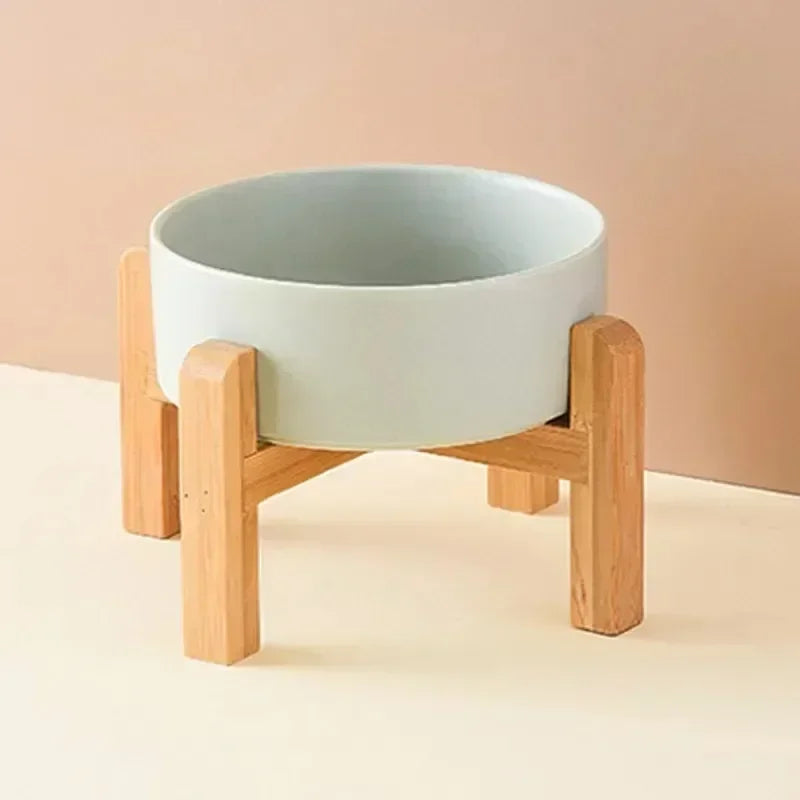 Double Ceramic Elevated Bowl