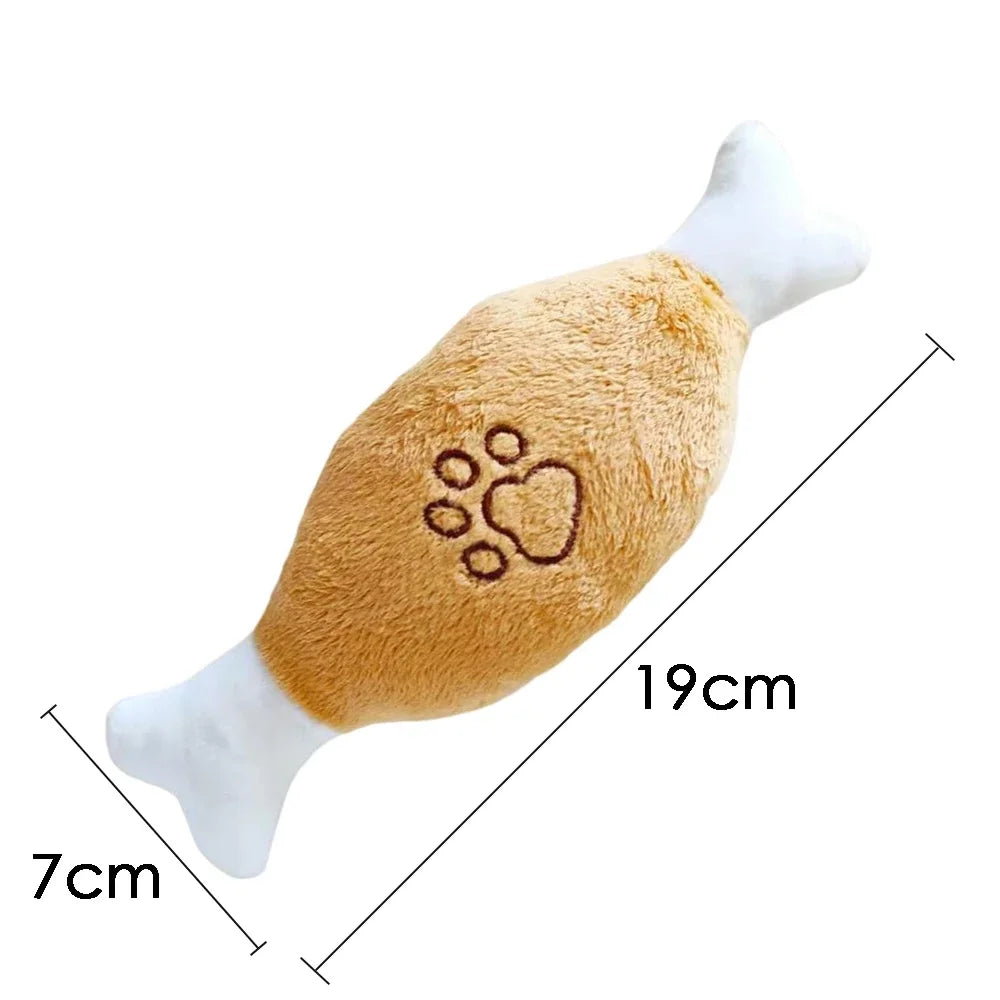 Drumstick Plush Dog Toy